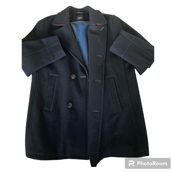⭐️Host Pic⭐️ 💥 Macmor MM Pea Coat Wool Jacket ~ Size XL (46) 💥 - Picture 2 of 9